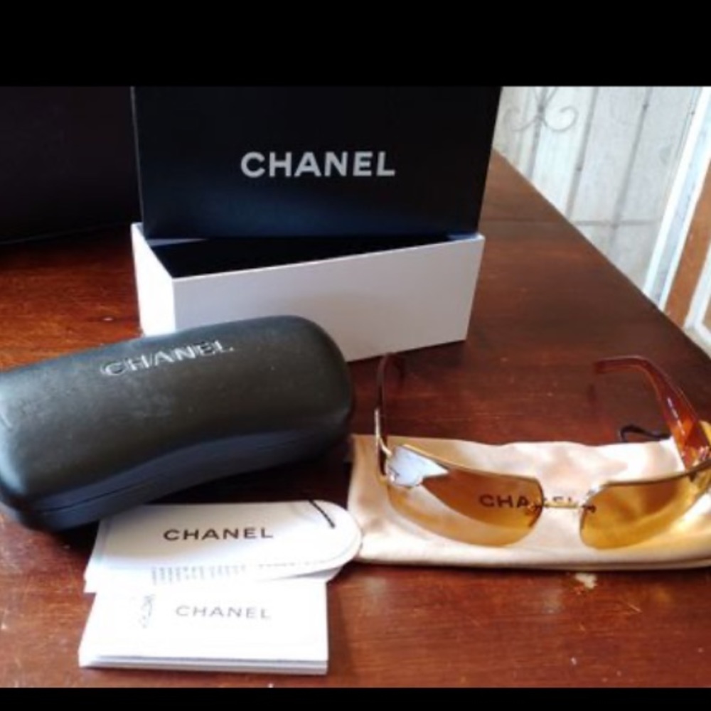 Chanel Orange Mirror Gradient Rimless Rare